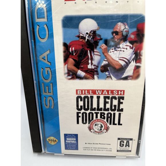 Bill Walsh College Football (Sega CD, 1993) Complete CIB - Picture 2 of 8